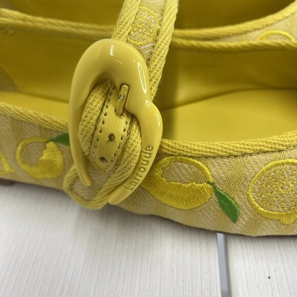 Larroude Verona Ballet Flats Women’s 8 Yellow Lemon - Picture 4 of 9